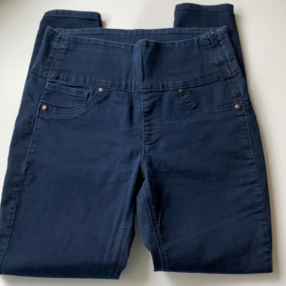 Spanx Alexia Ankle Jean Indigo Sz Med Side Zip